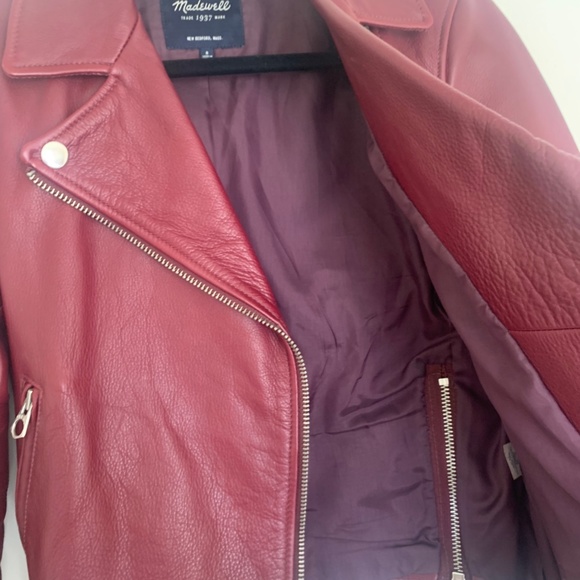Madewell Leather Motorcycle Jacket in Oxblood - Picture 7 of 7